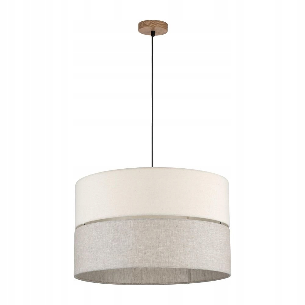 Svetlá závesná lampa s tienidlom v boho štýle do spálne obývačky valec 50cm