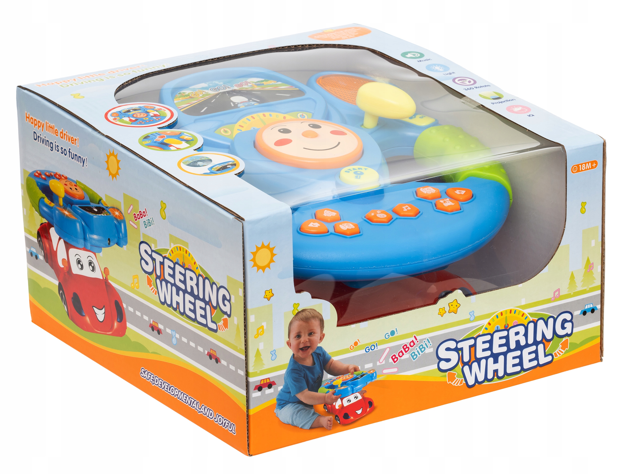 INTERAKTYWNA KIEROWNICA MUZYCZNA SAMOCHODOWA LED ZABAWKA INTERAKTYWNA Marka Stator