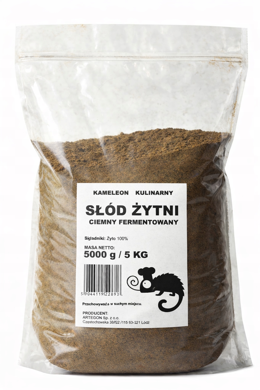 Słód Żytni Ciemny fermentowany 5kg do wypieków.