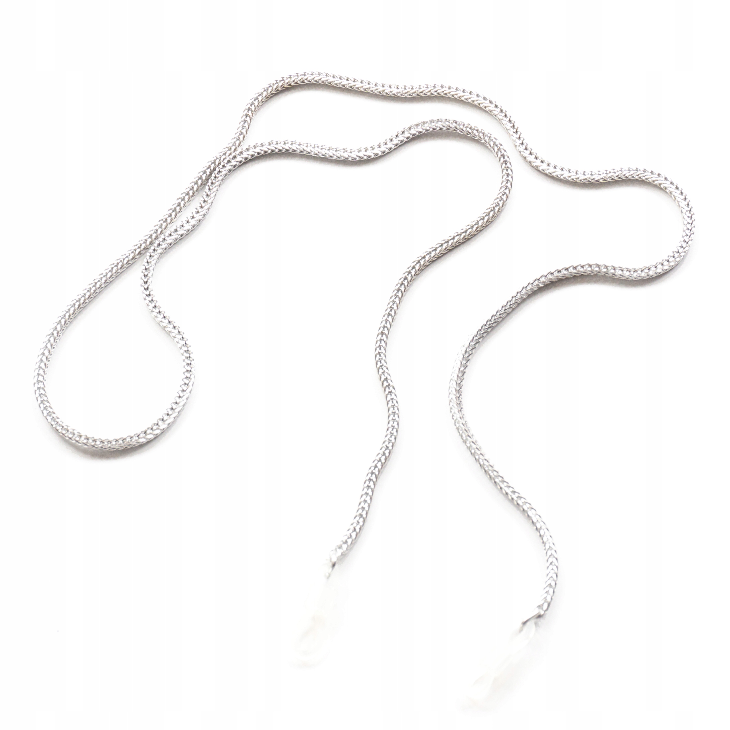 ŁAŃCUSZEK DO OKULARÓW METALOWY SREBRNY TYPU LINKA DŁUGOŚĆ 64CM Płeć uniseks