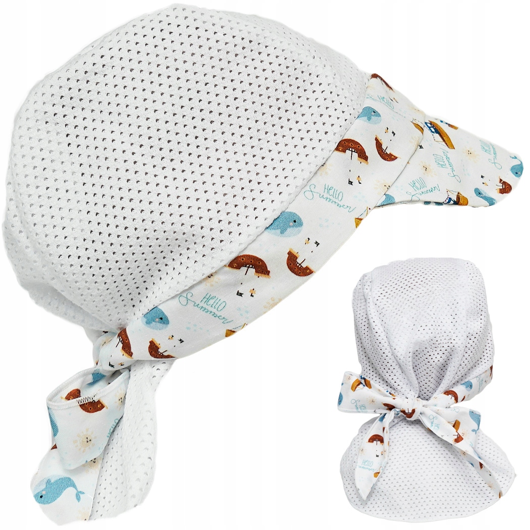 

Biała czapka przeciw poceniu 50-54 na kark daszek