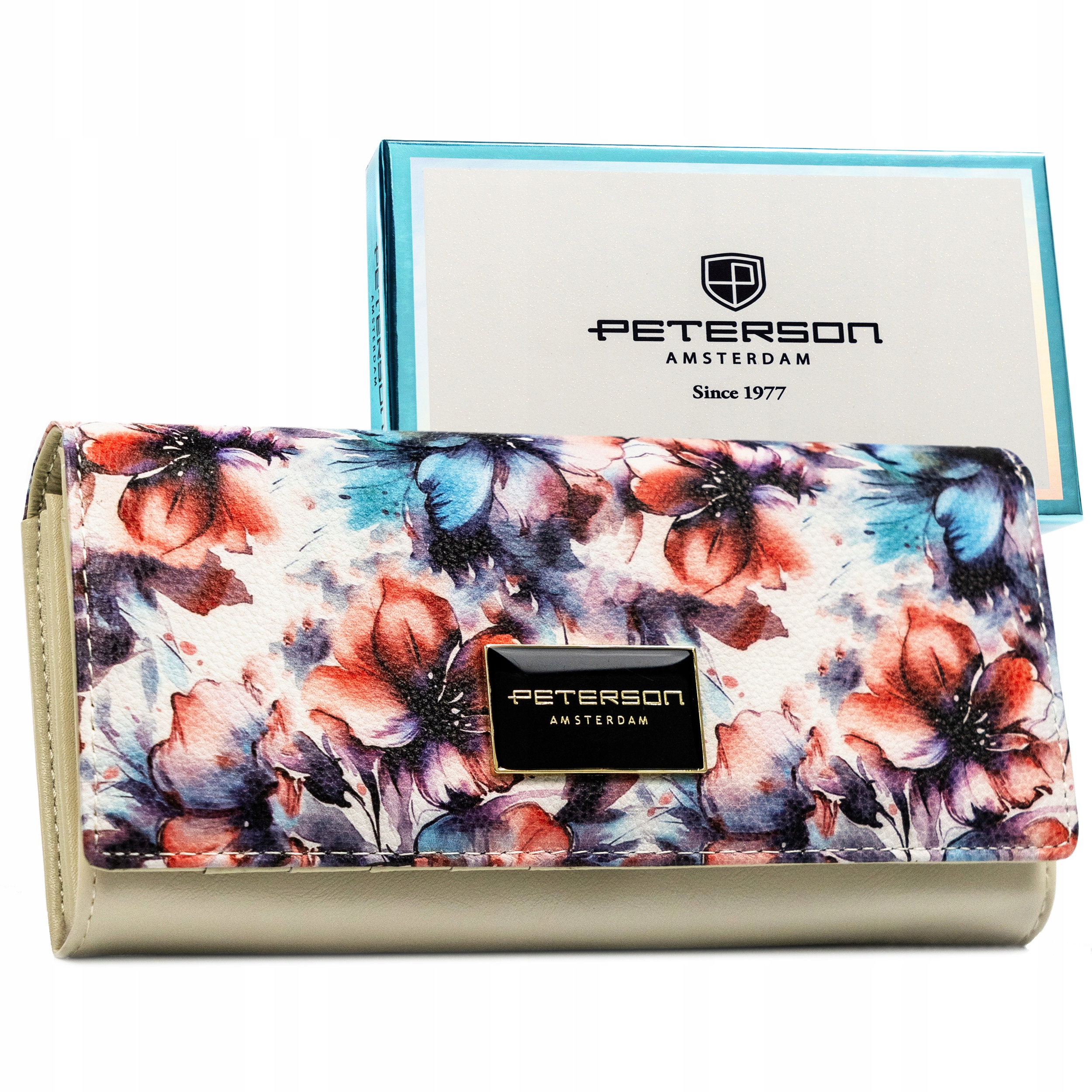 Portfel damski skórzany Peterson z ochroną Rfid duży skóra