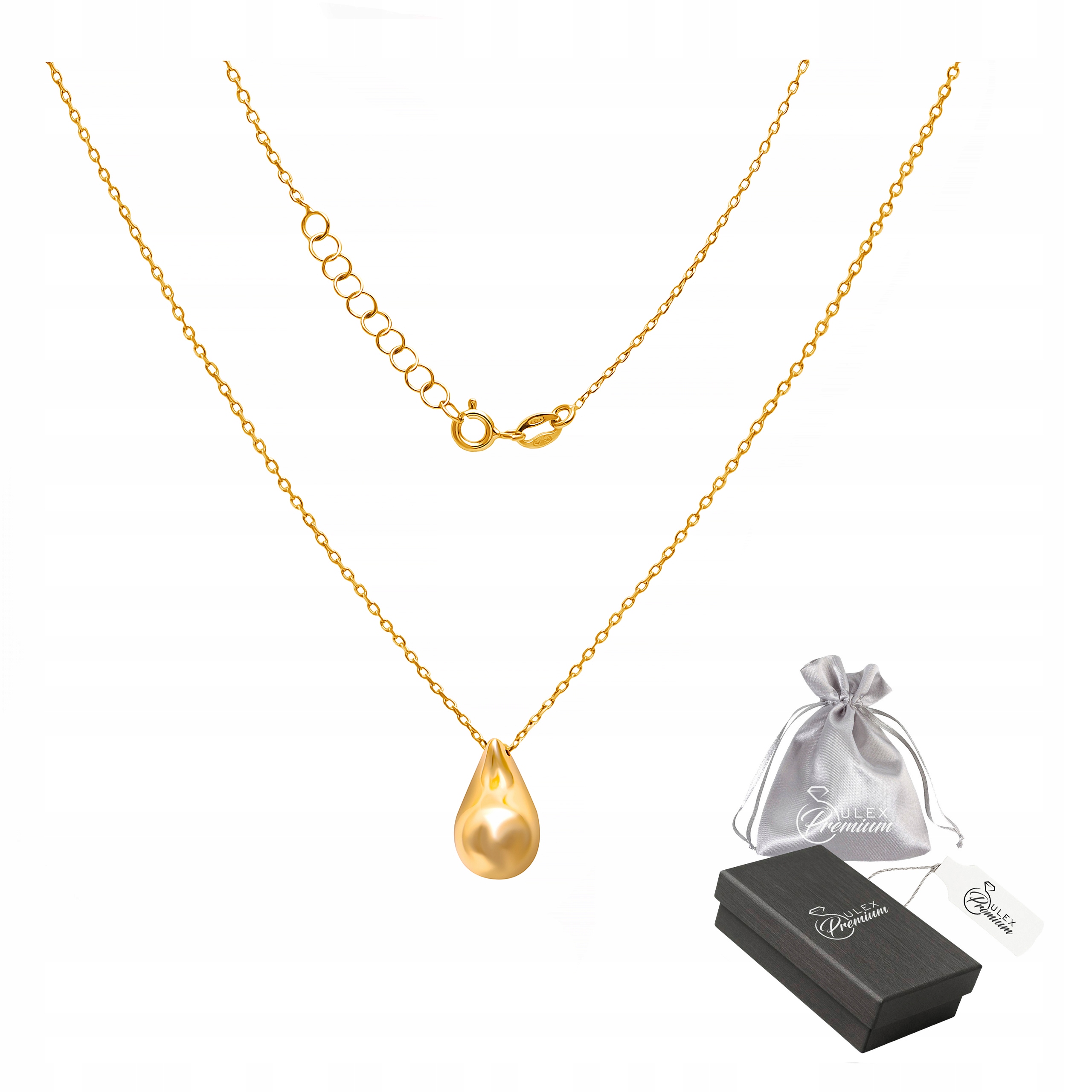 Stříbrná celebrita ryzost 925 Elegantní lehký náhrdelník se zlatou lžičkou pro ni