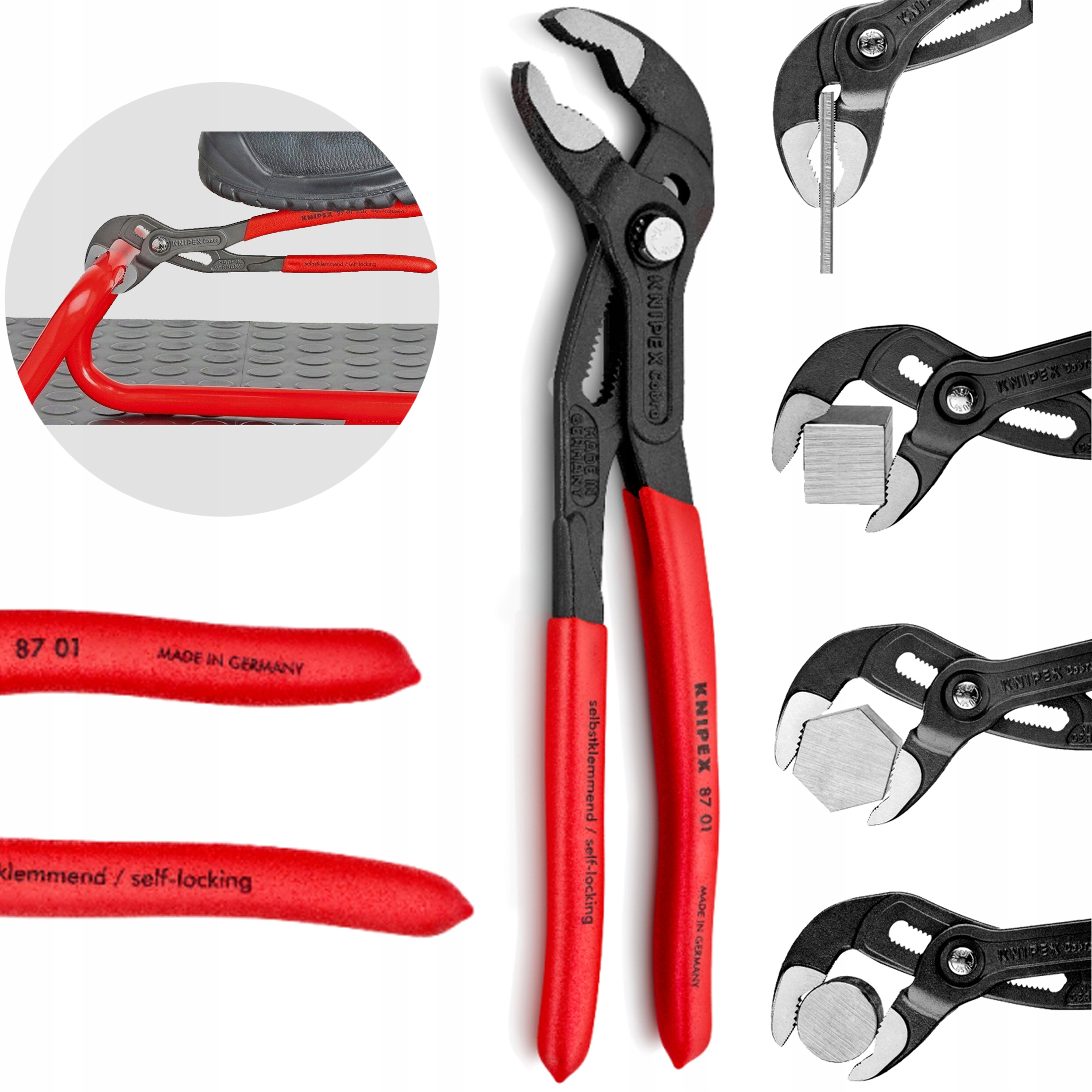 Szczypce do rur Cobra 250 mm Knipex 87 01 250