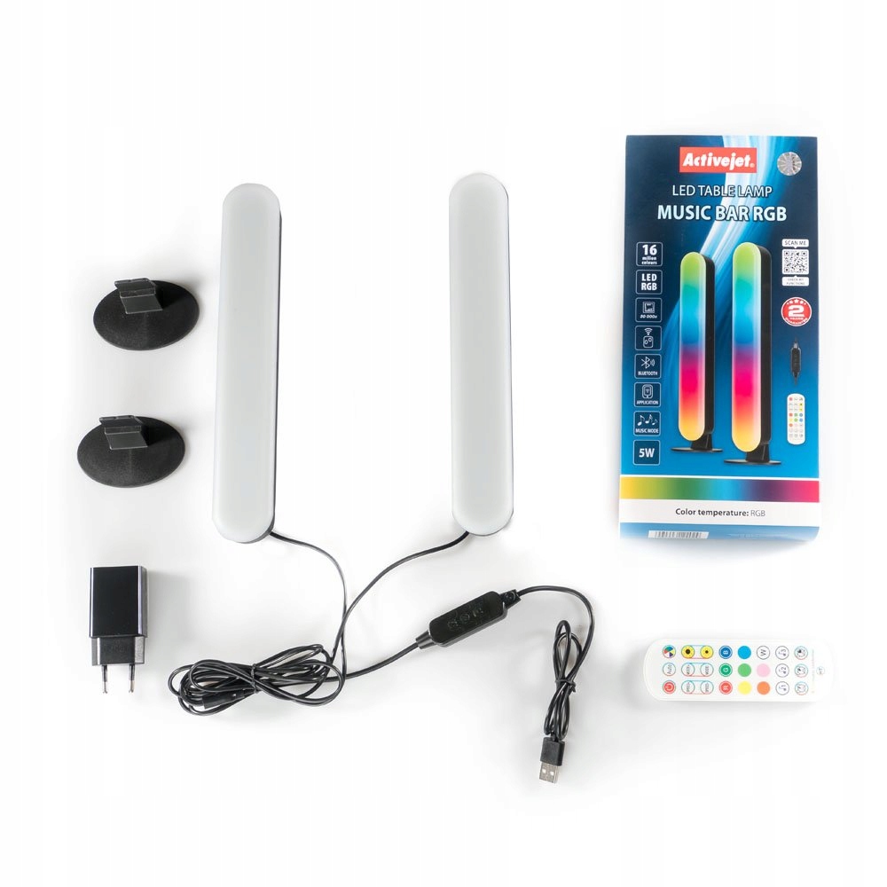 Zestaw 2 lamp LIGHT BAR RGB idealny prezent na Dzień Dziecka 24H Liczba punktów światła 2