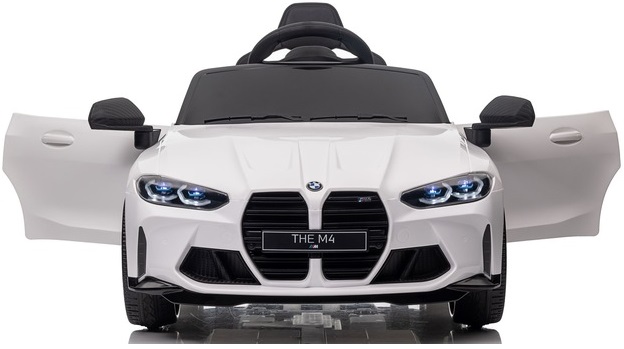 Bmw M4 Auto Samochód Na Akumulator Skóra Miękkie Koła Eva 2x45W Pilot Led