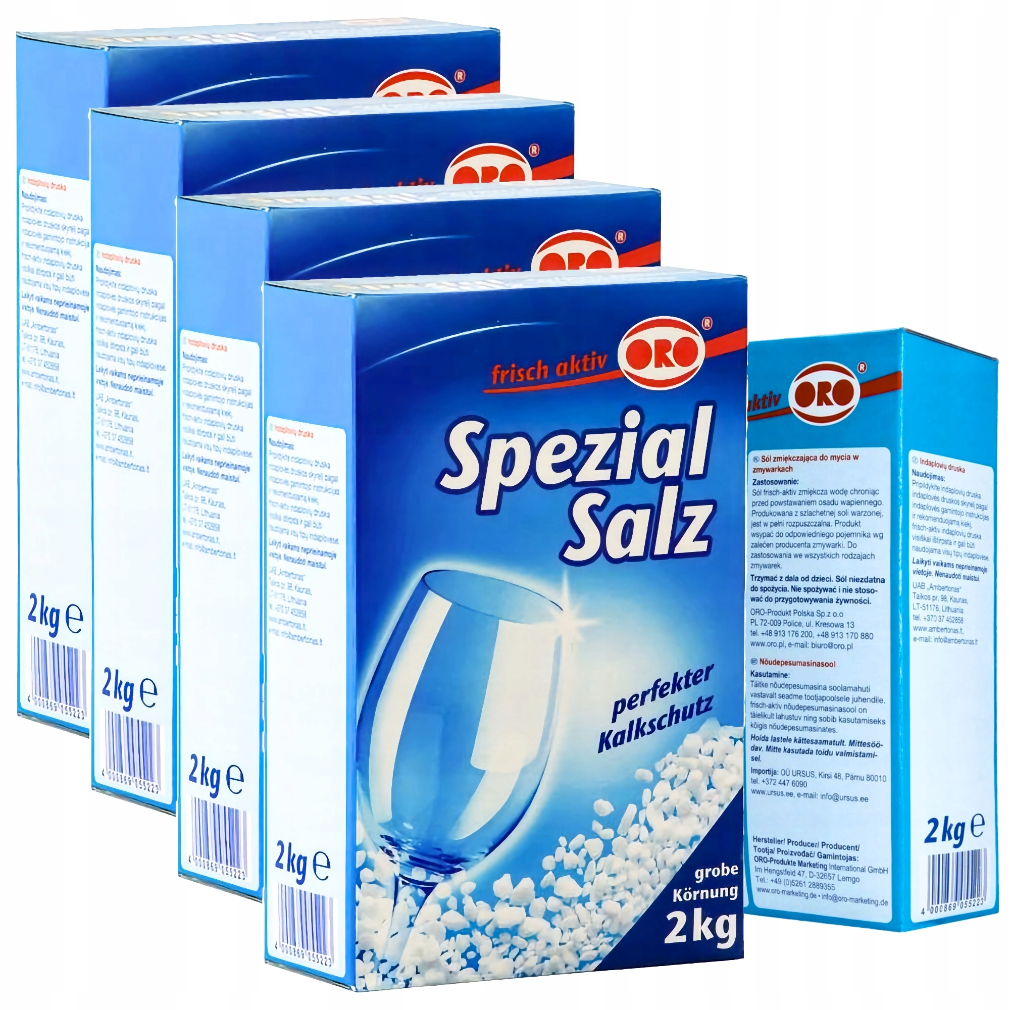 Levně 4x Ochranná sůl do myčky nádobí Granulovaná 2kg De Oro