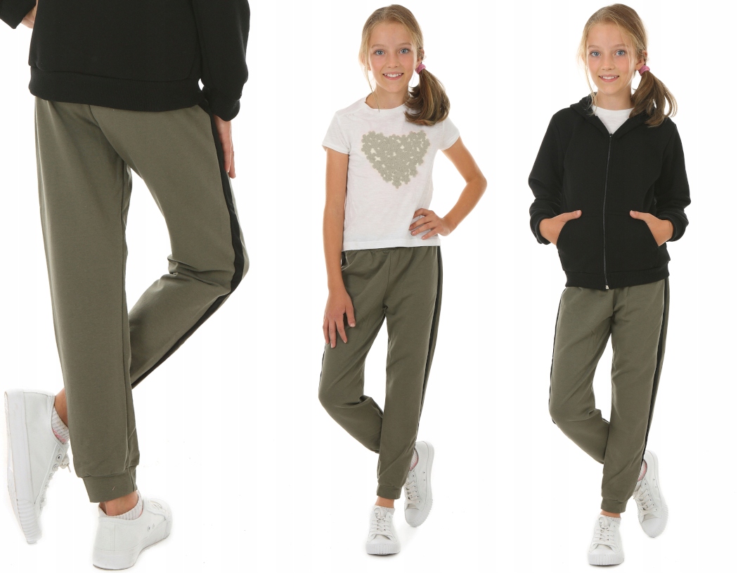 

Spodnie dresowe z Lampasem - 146 Khaki