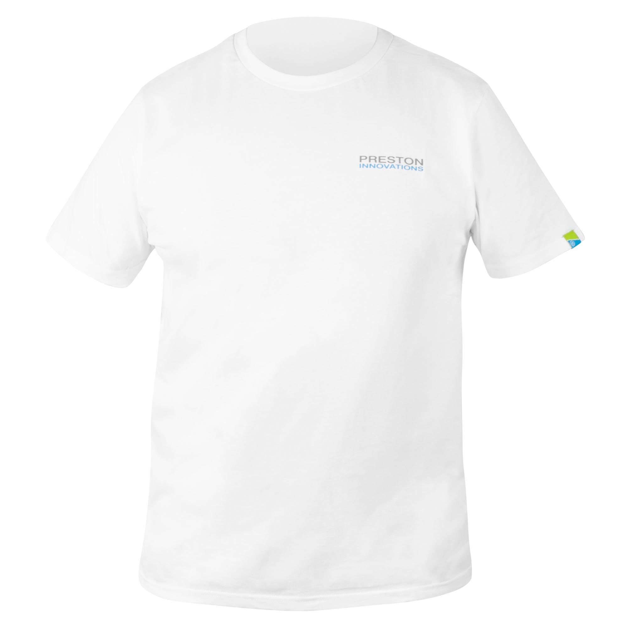 Preston t-shirt koszulka white logo rozmiar L P0200360 Rozmiar L