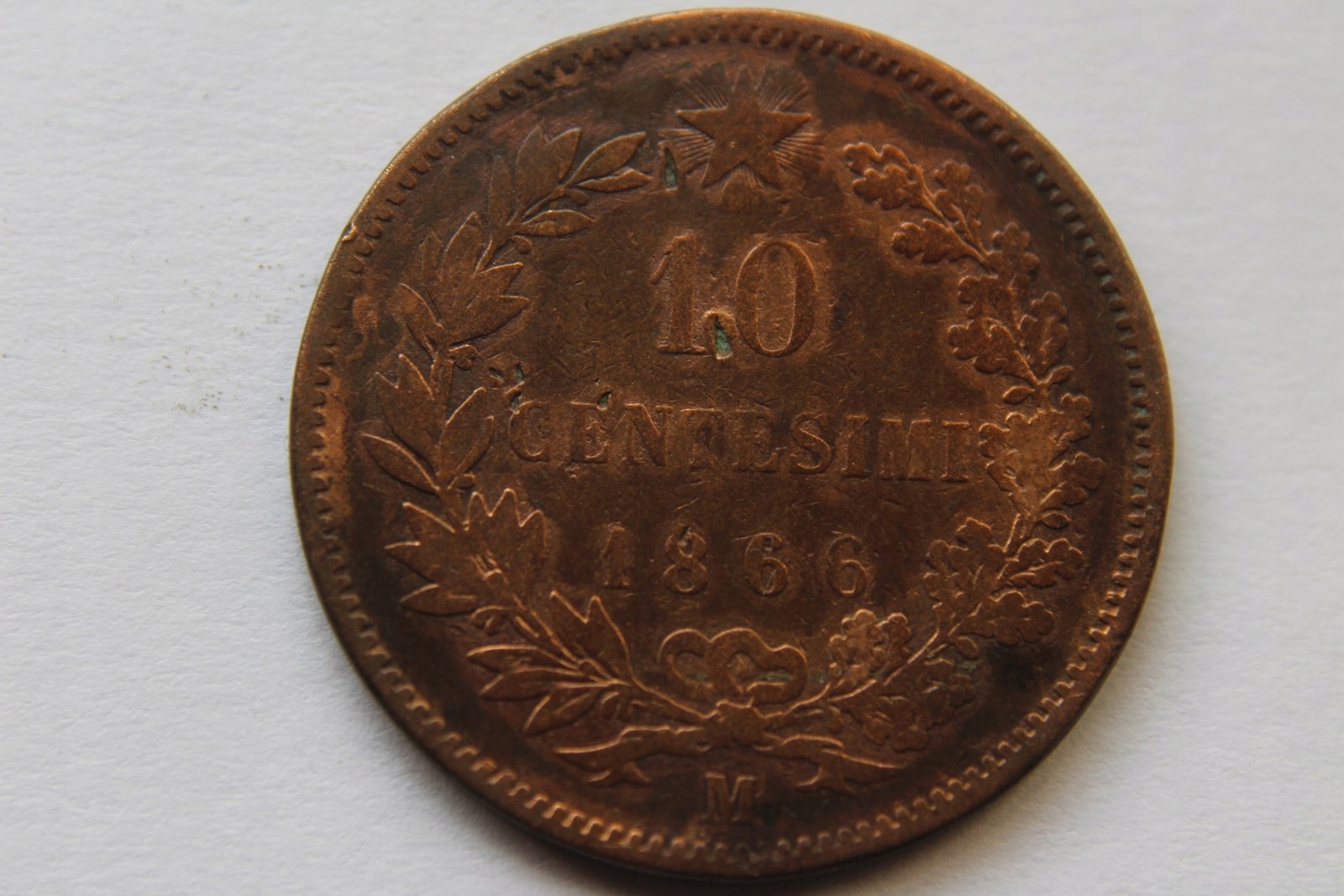 10 CENTESIMI 1866 R. WŁOCHY - J08