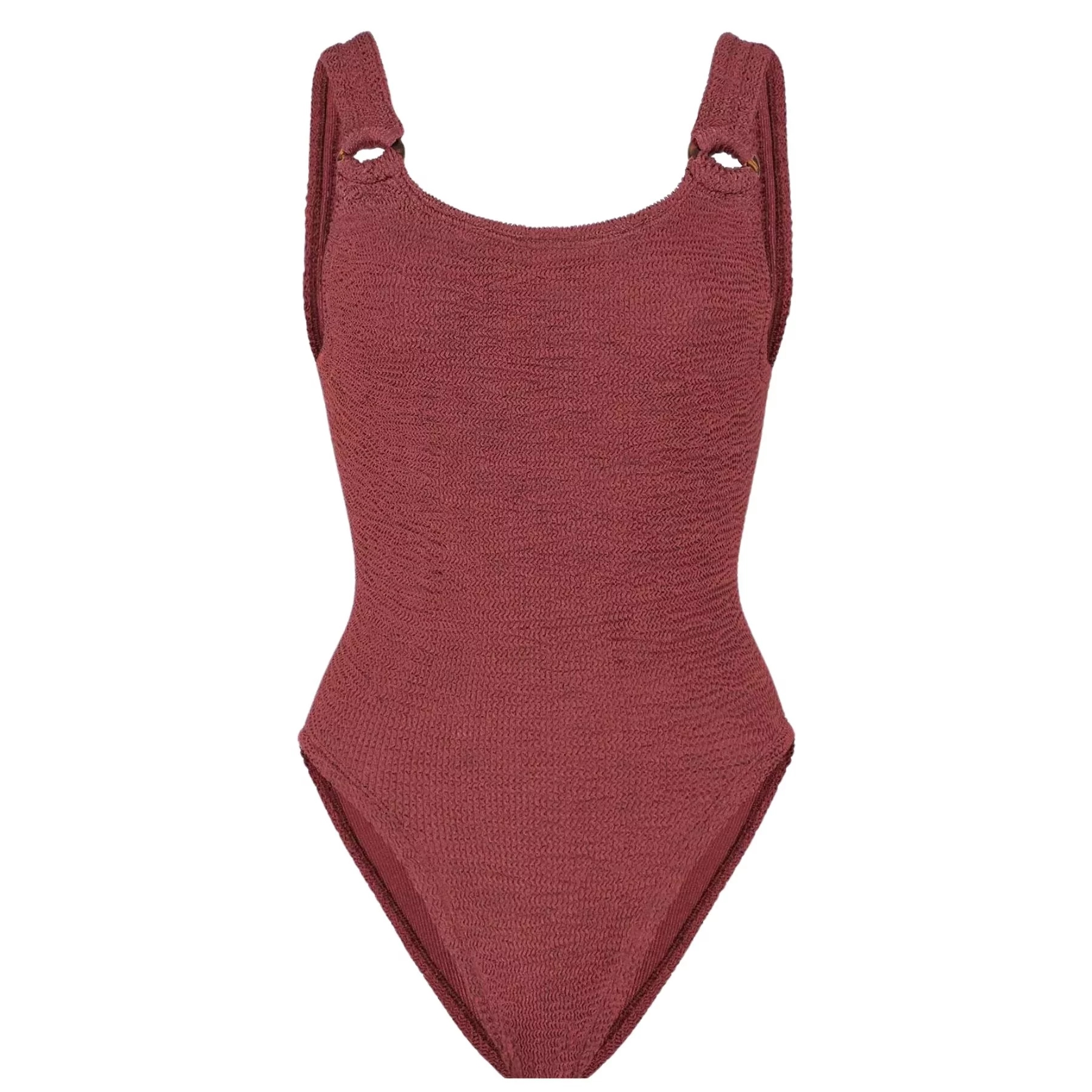 Plavky Domino Metallic Rosewood Růžová One size Hunza G
