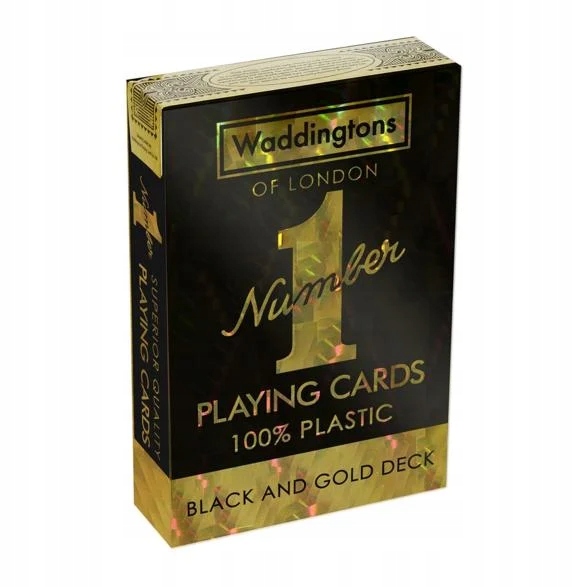 Karty do gry WINNING MOVES Waddingtons. Black and Gold Wielokolorowy