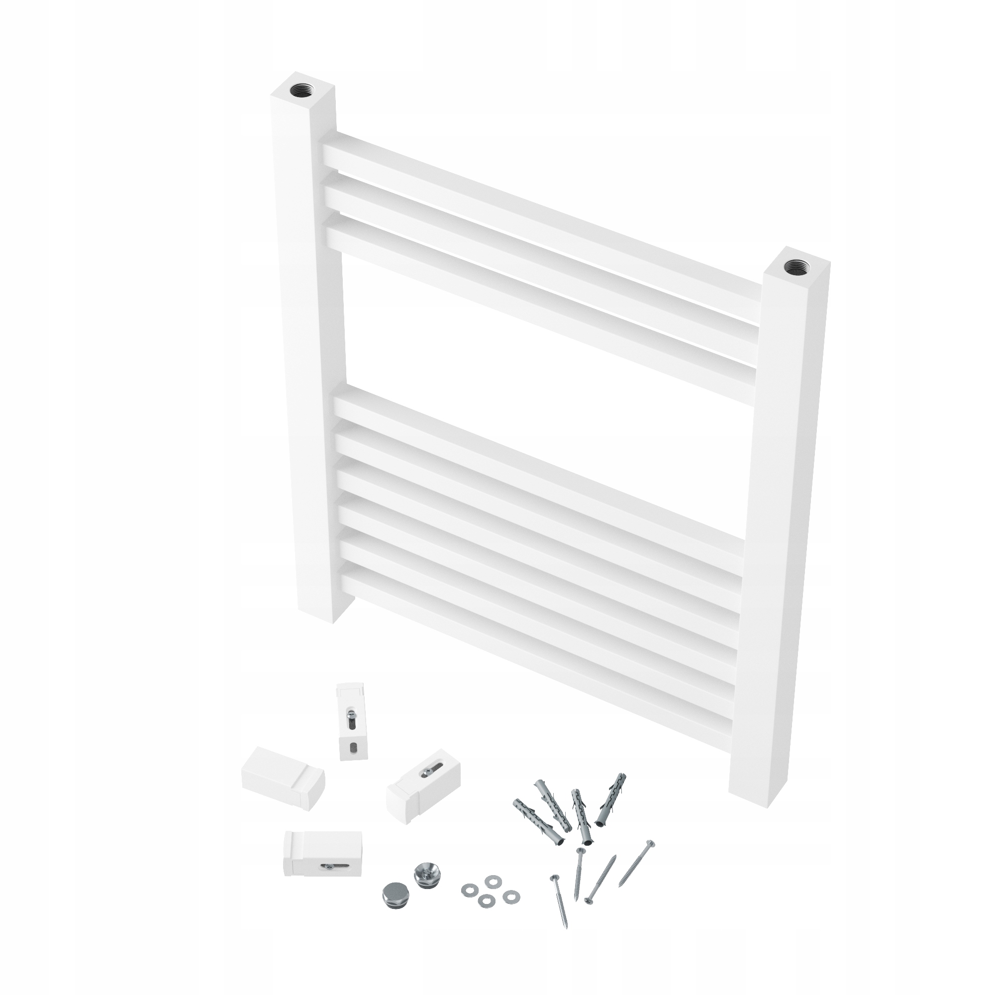 Kúpeľňový Rebríkový Ohrievač Biely 60x50 cm Kaloryfer Moderný Bergen