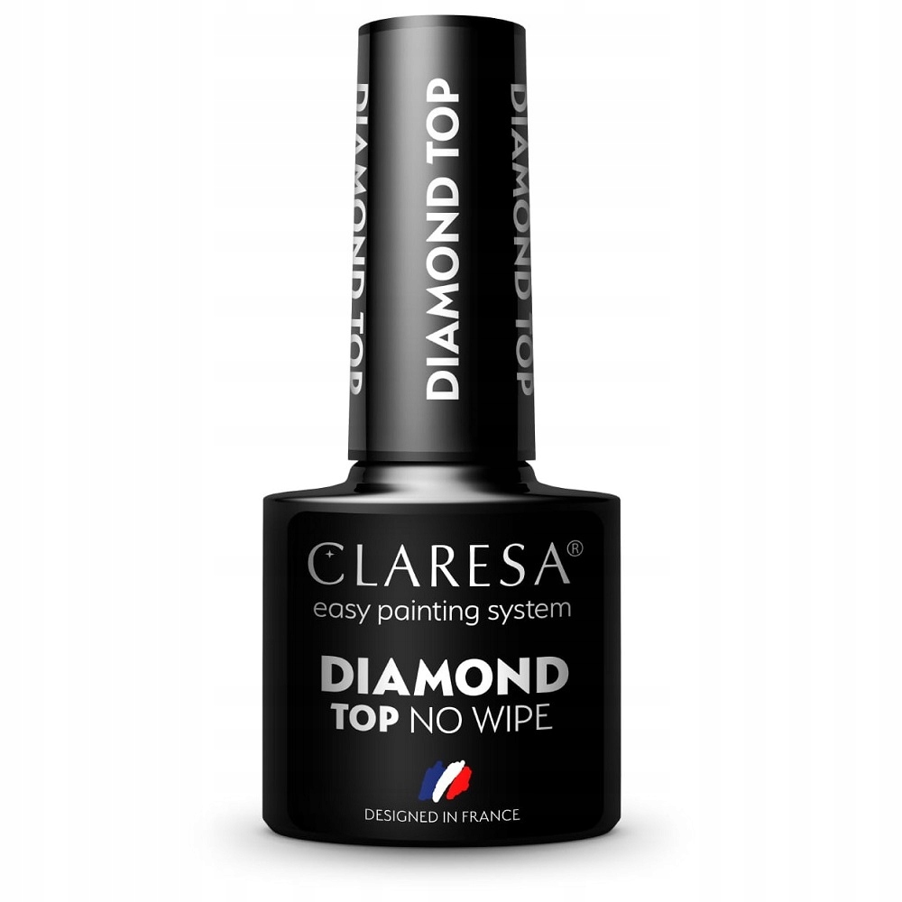 CLARESA TOP DIAMOND NO WIPE lakier hybrydowy efekt