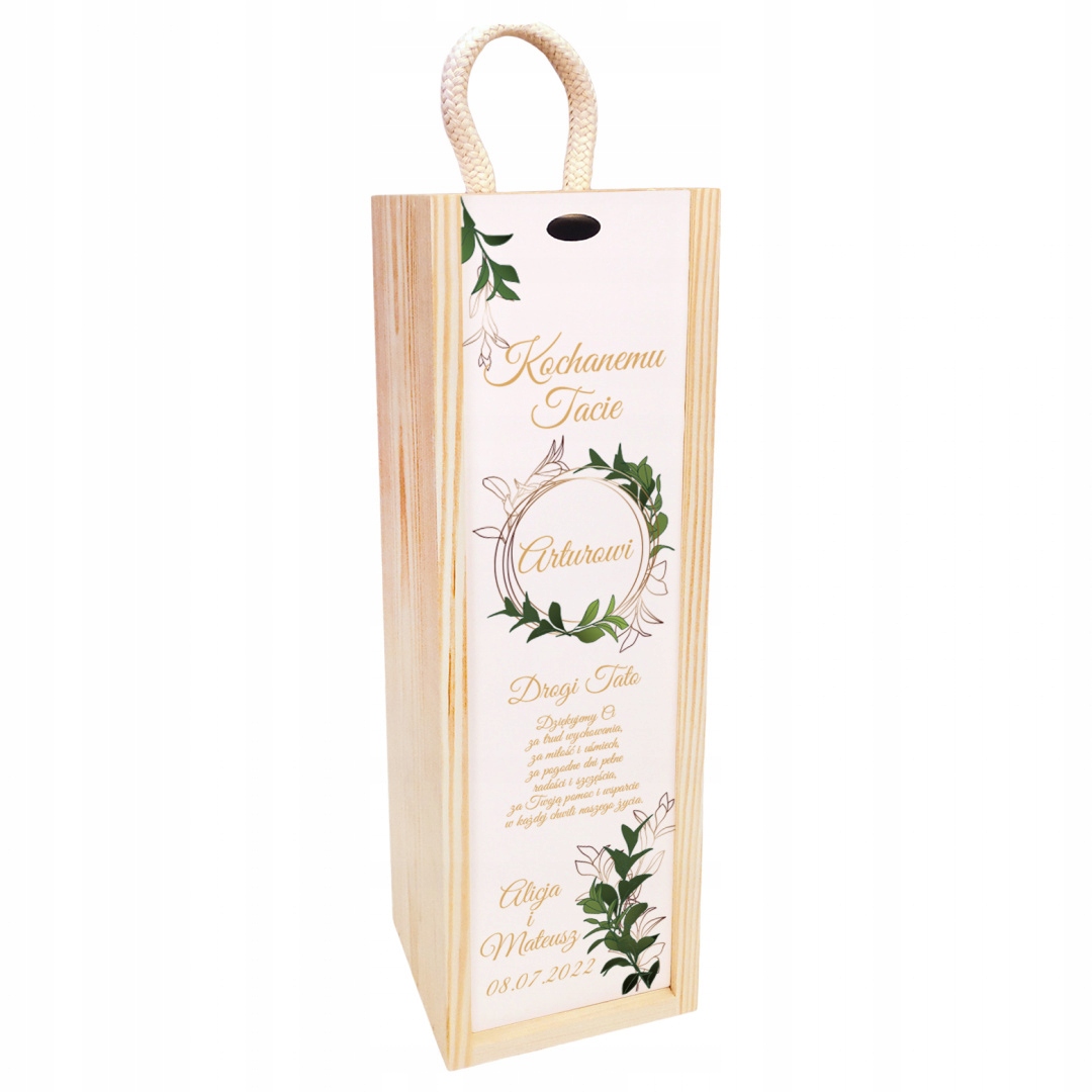 

na ślub dla Taty skrzynka na wino wesele