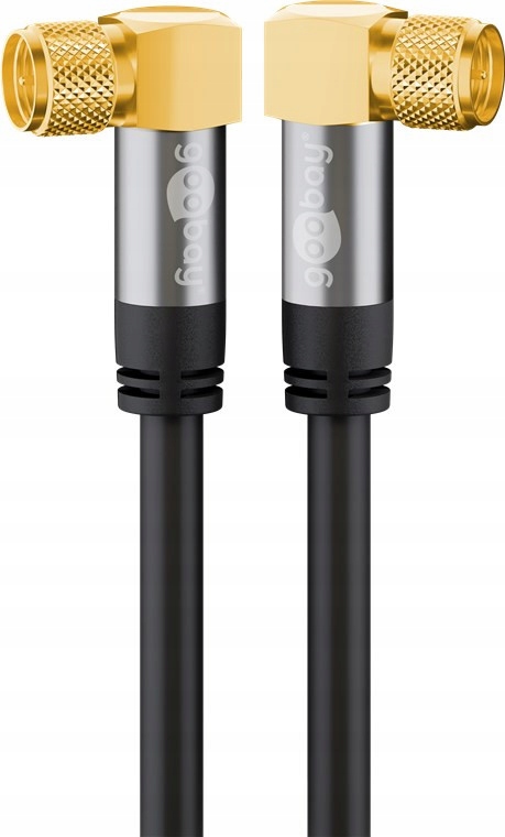 

Kabel antenowy wtyk F kątowy Sat ekranowany Hq 1m