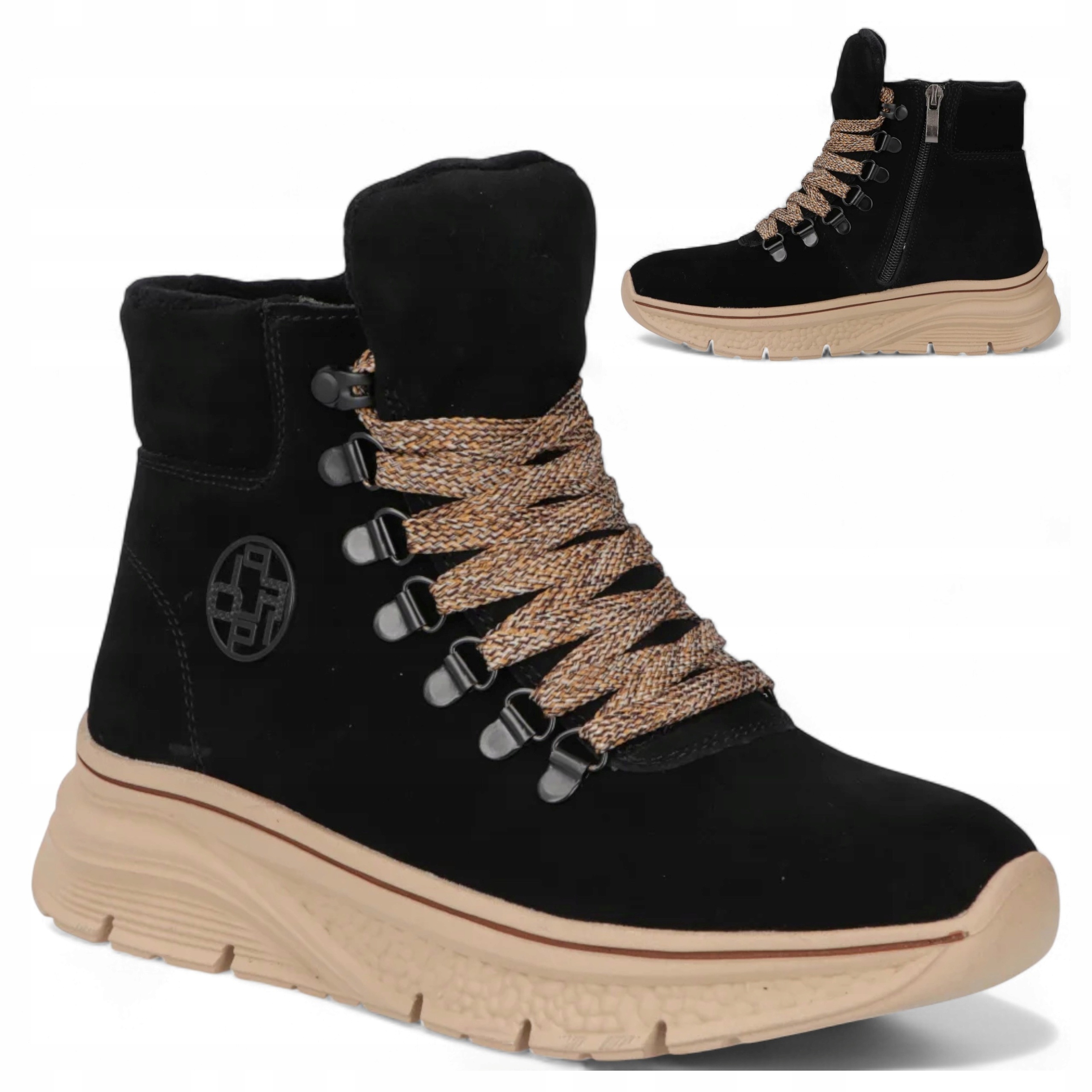 37 Filippo Dámské teplé zimní boty z přírodní kůže Semišové boty