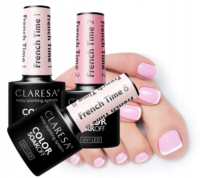 

Claresa French Time Lakier Hybrydowy Zestaw 2+1