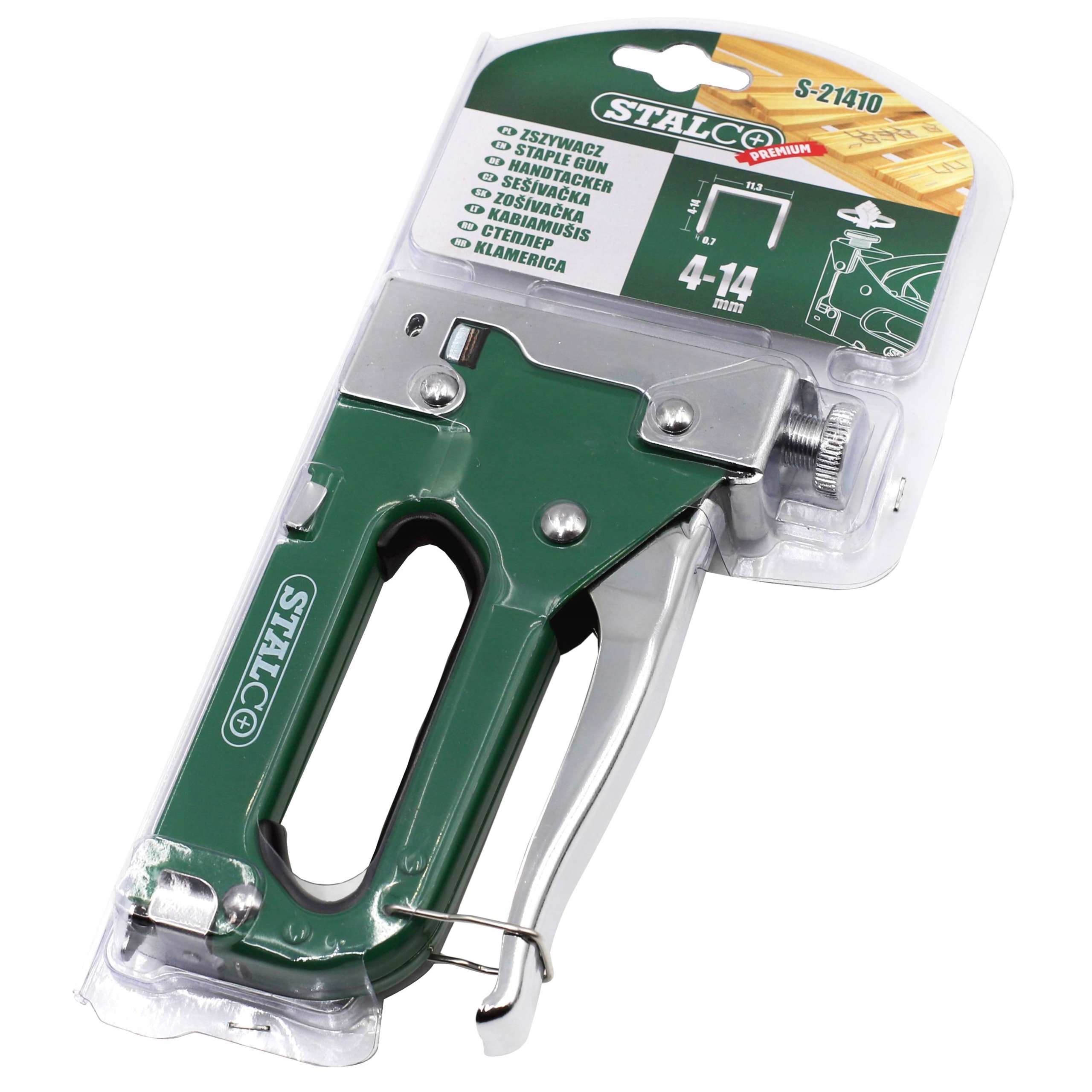 WYGODNY ZSZYWACZ TAKER TACKER TAPICERSKI STALOWY REGULOWANY 4-14MM STALCO Marka Stalco