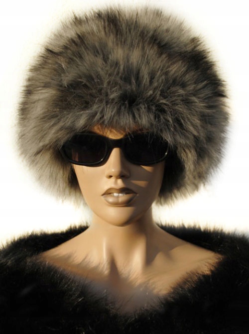 CZAPKA FUTRZANA damska TOCZEK czapki Rozmiar niestandardowy