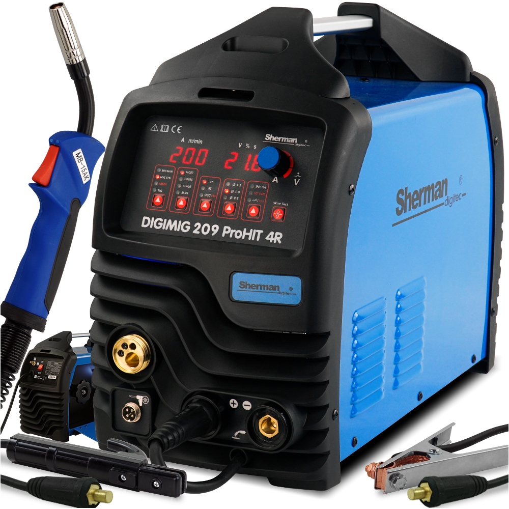 Spawarka Mig Mag Migomat 200A Sherman Digimig 209 Pro Synergia 4R Tig 230V