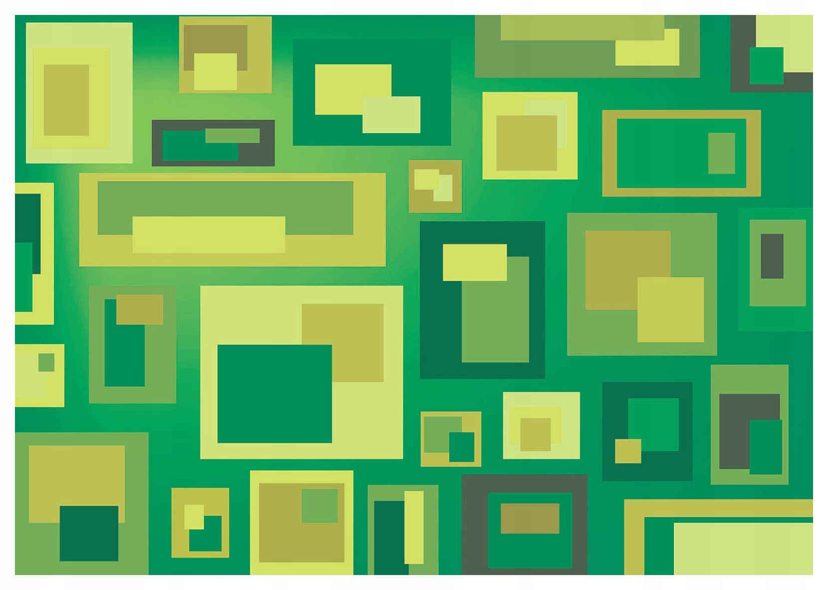 Vliesová fototapeta Zelená geometria abstrakcia štvorce 416x254 lepidlo