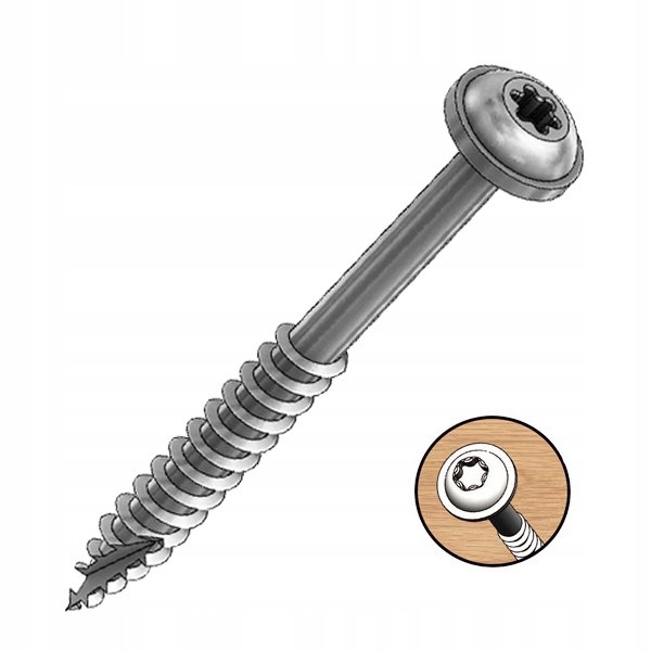 

Wkręty do połączeń kiesze. PocketJig300 64mm 35szt
