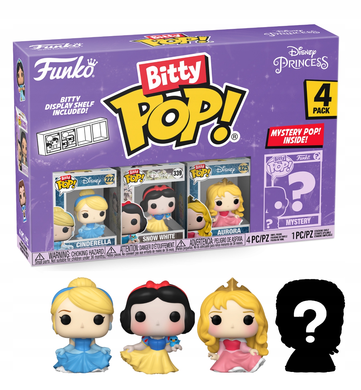 Figurki Funko Bitty Pop! Disney Kopciuszek Królewna Śnieżka Śpiąca Królewna