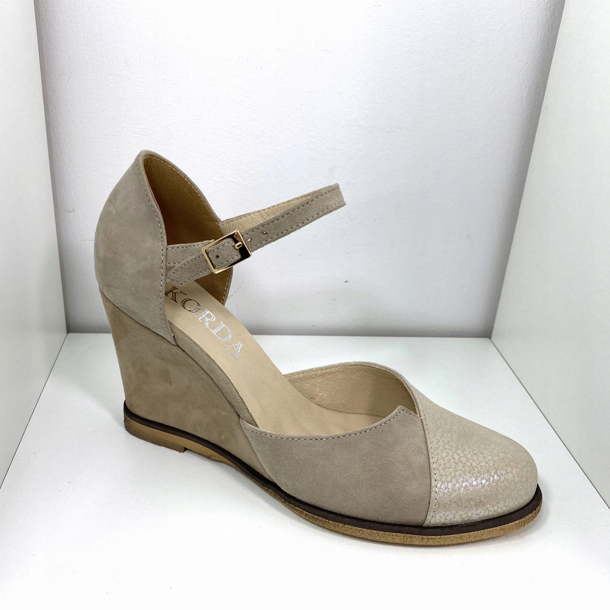 Dámské polobotky Higo kůže 2071 cappuccino 40