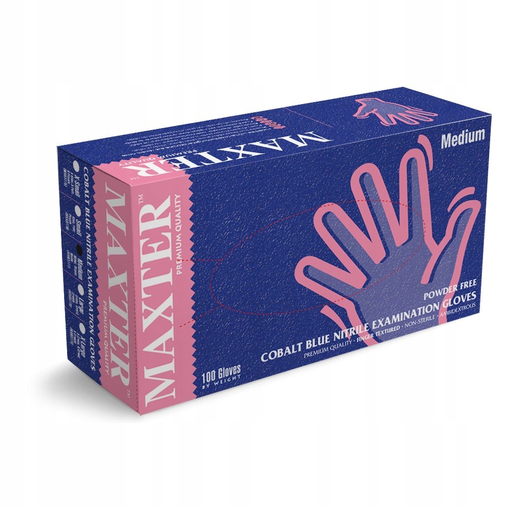 

Rękawice nitrylowe Maxter cobalt blue M a 100 szt.