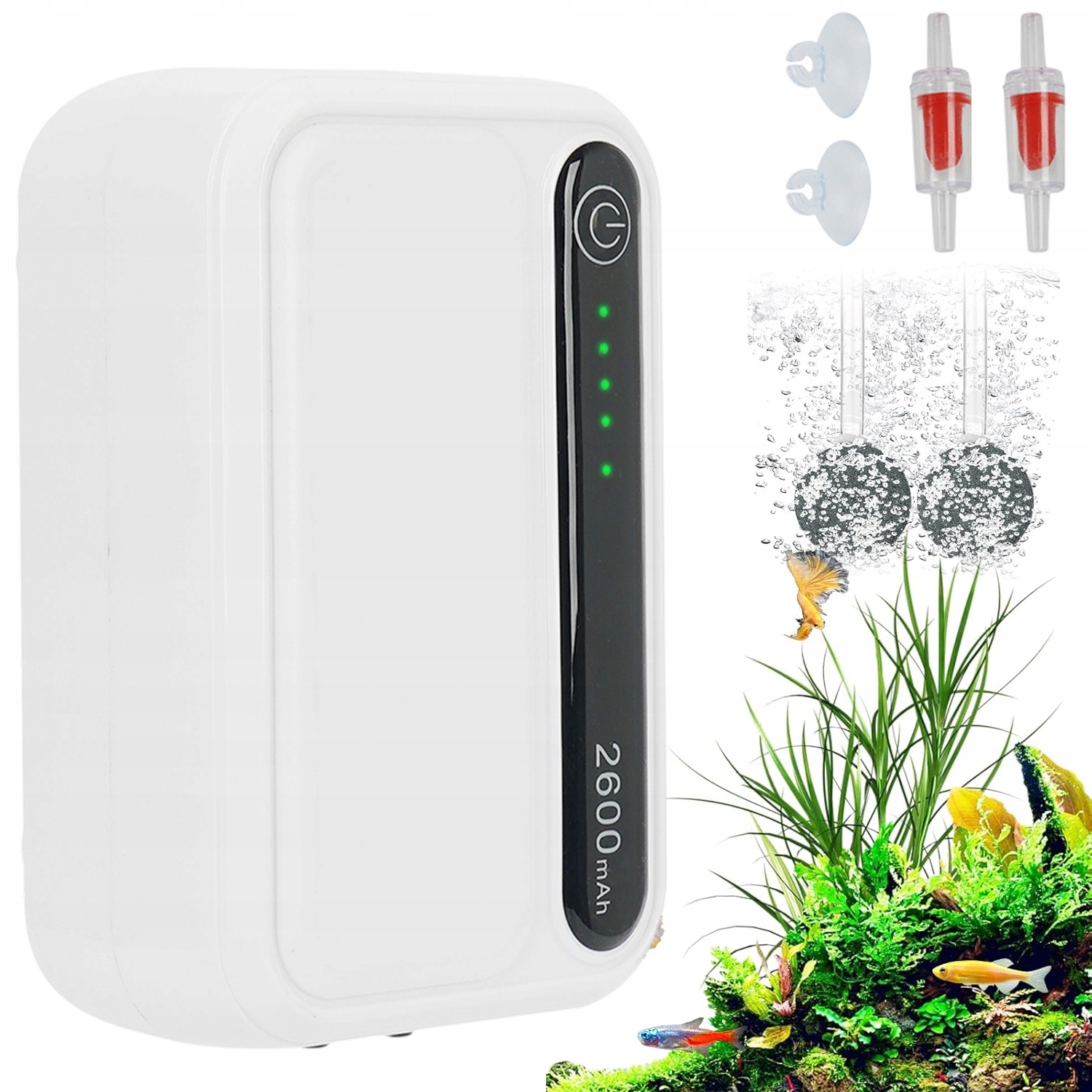 Levně Provzdušňovač Pro Akvárium S Regulací Silný Kompletní Set 2x3 L/min