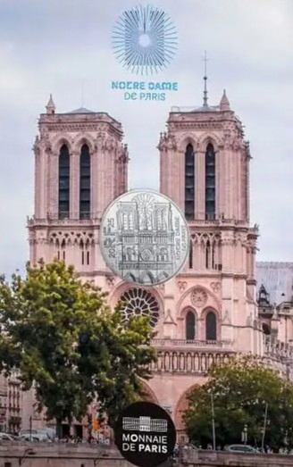 10 euro Francja 2025 Notre Dame - folder