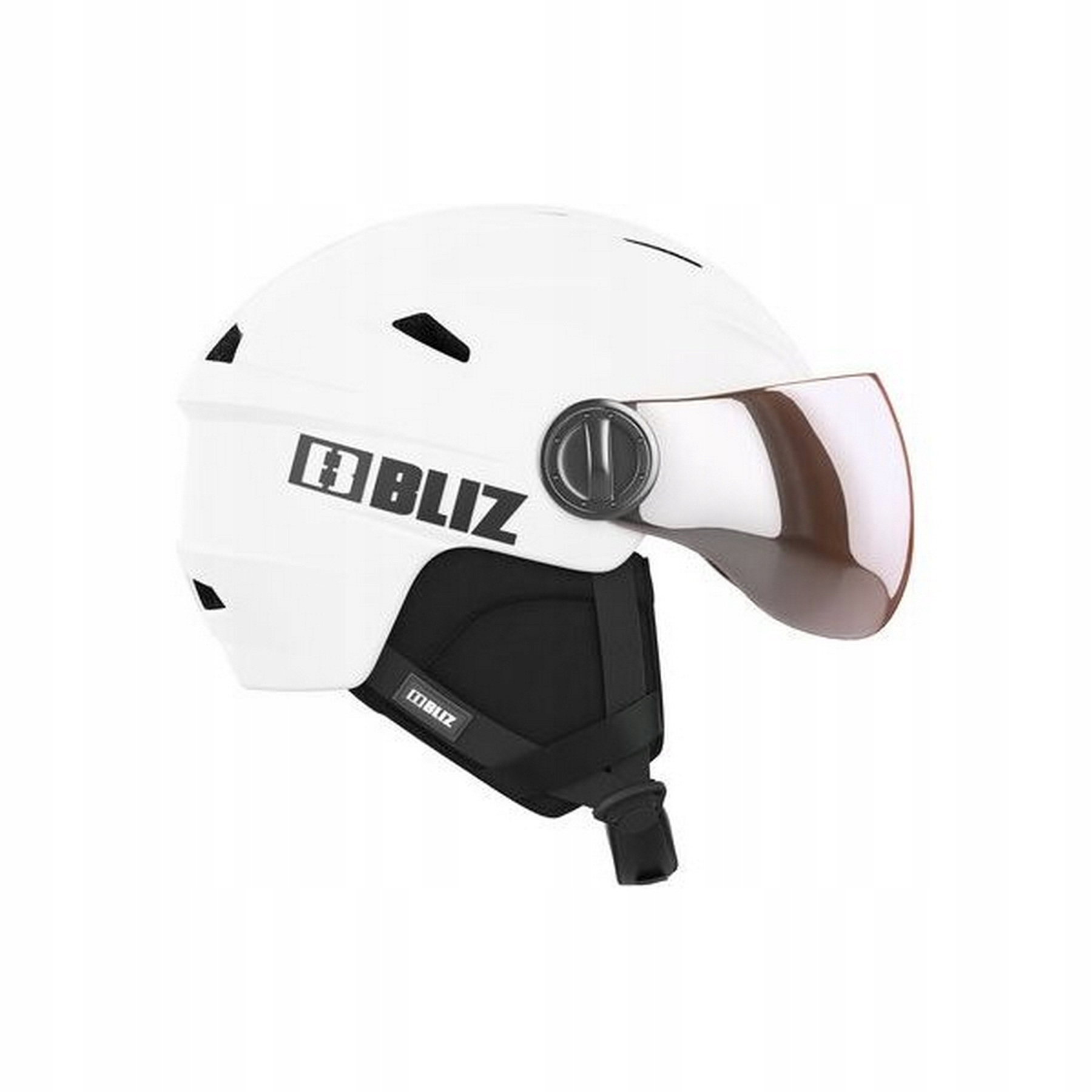 Unisex lyžařská přilba Bliz Strike Visor bílá FZS910002_11B r M