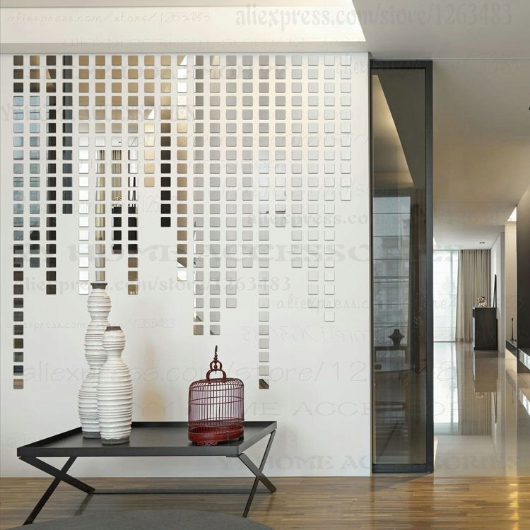 Lusterka dekoracyjne akrylowe kwadratowe 2cm x 2cm 100szt samoprzylepne Rodzaj inne