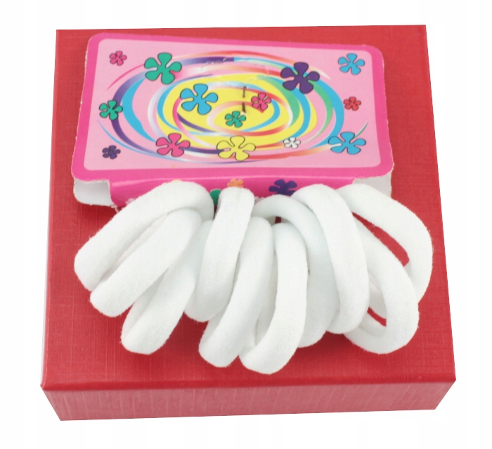 

Gumki Do Włosów Frotki Lycra Białe 3 cm 10 Sztuk