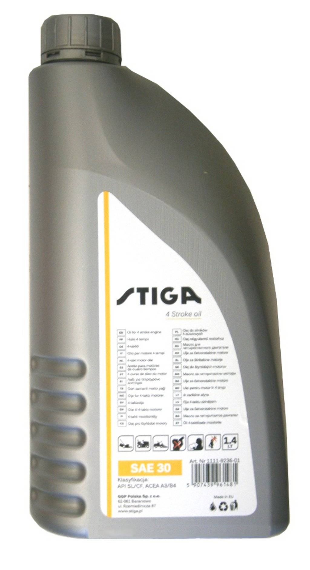 

Olej SAE30 Stiga 1,4L