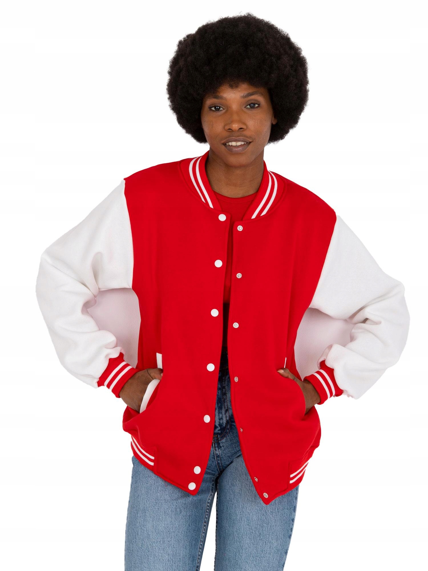 Dresowa Bluza damska bomberka na zatrzaski L/XL