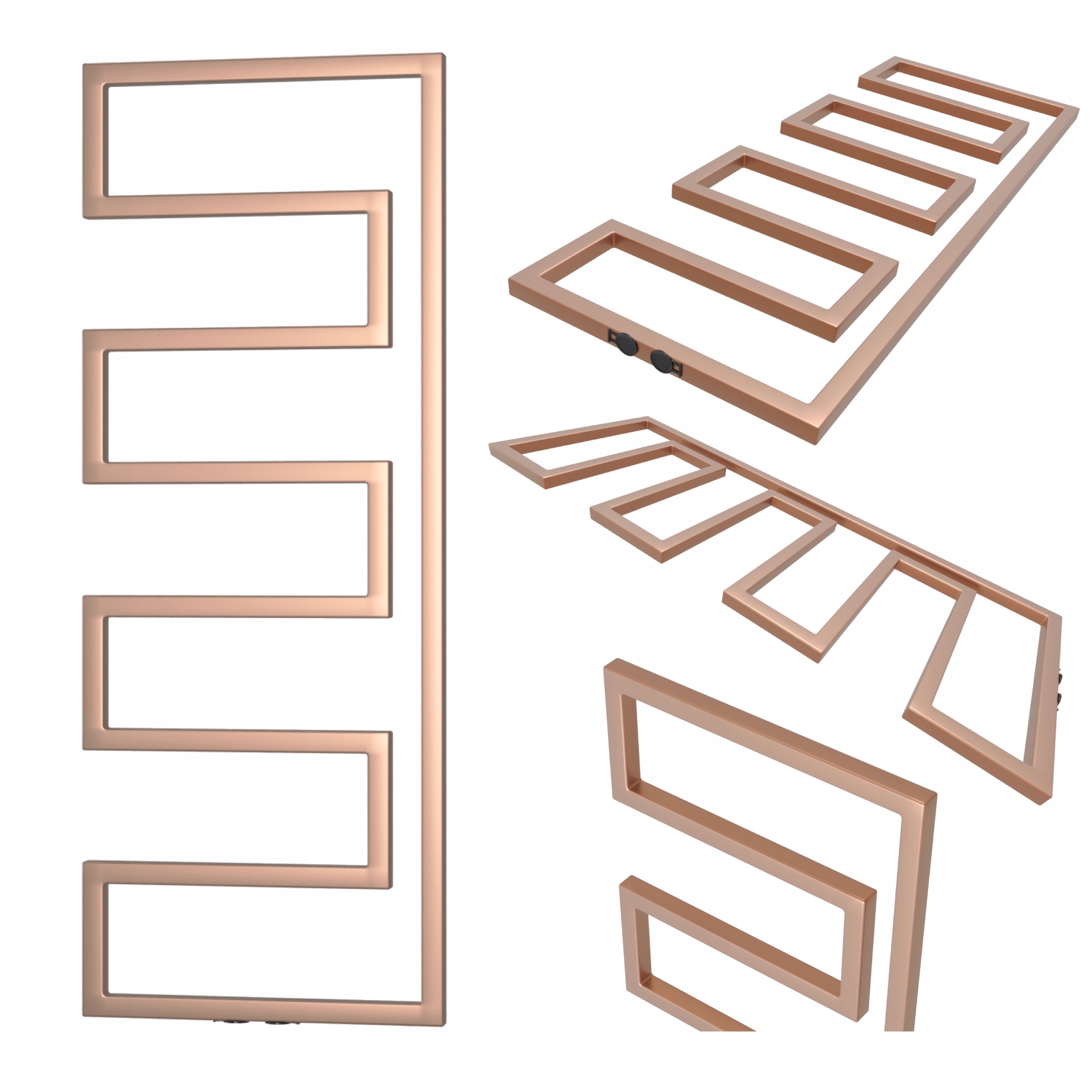 Dekorativní radiátor Ikigaj 2 570x550 554W Zlatý Růžový