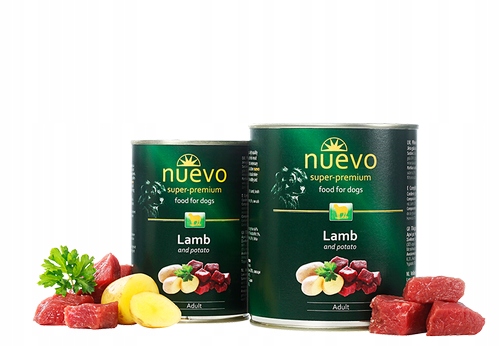 Levně Nuevo Premium konzerva Vlhké krmivo pro psy Adult Jehněčí 24x800 g