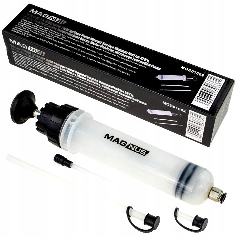 Strzykawka pompka odsysarka do oleju 200 ml. Magnu