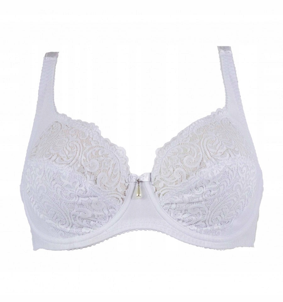 Biustonosz 90E biały koronka Anfen miękki