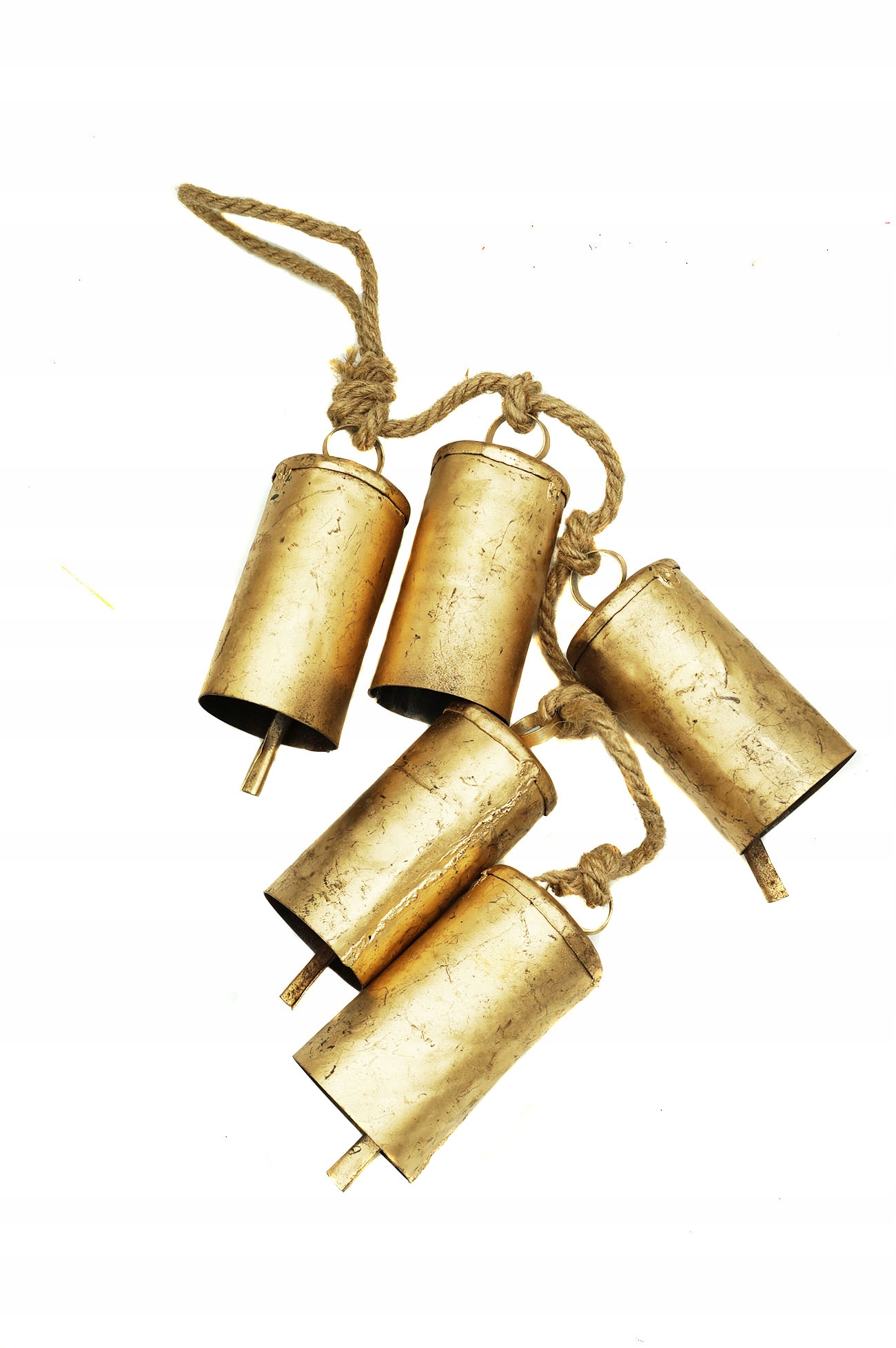 DZWONEK METALOWY PASTERSKI OZDOBA GIRLANDA ŚWIĄTECZNA ZESTAW 5 SZT PREZENT