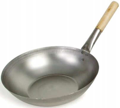 

Wok ze stali węglowej średnica 35cm Płaski