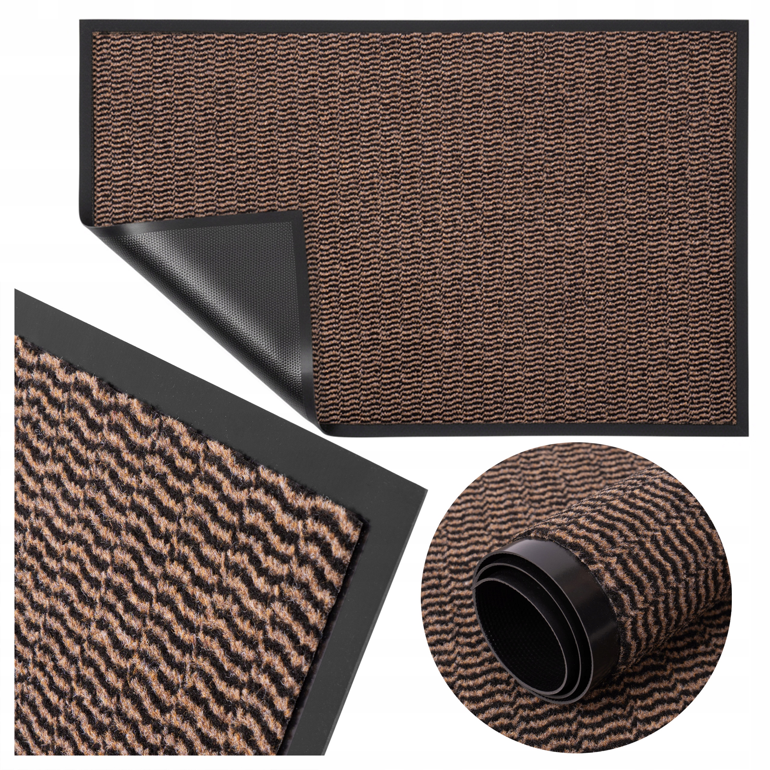 Rohožka Na Boty Pod Vchodové Dveře Velká Hnědá XXL 90X150