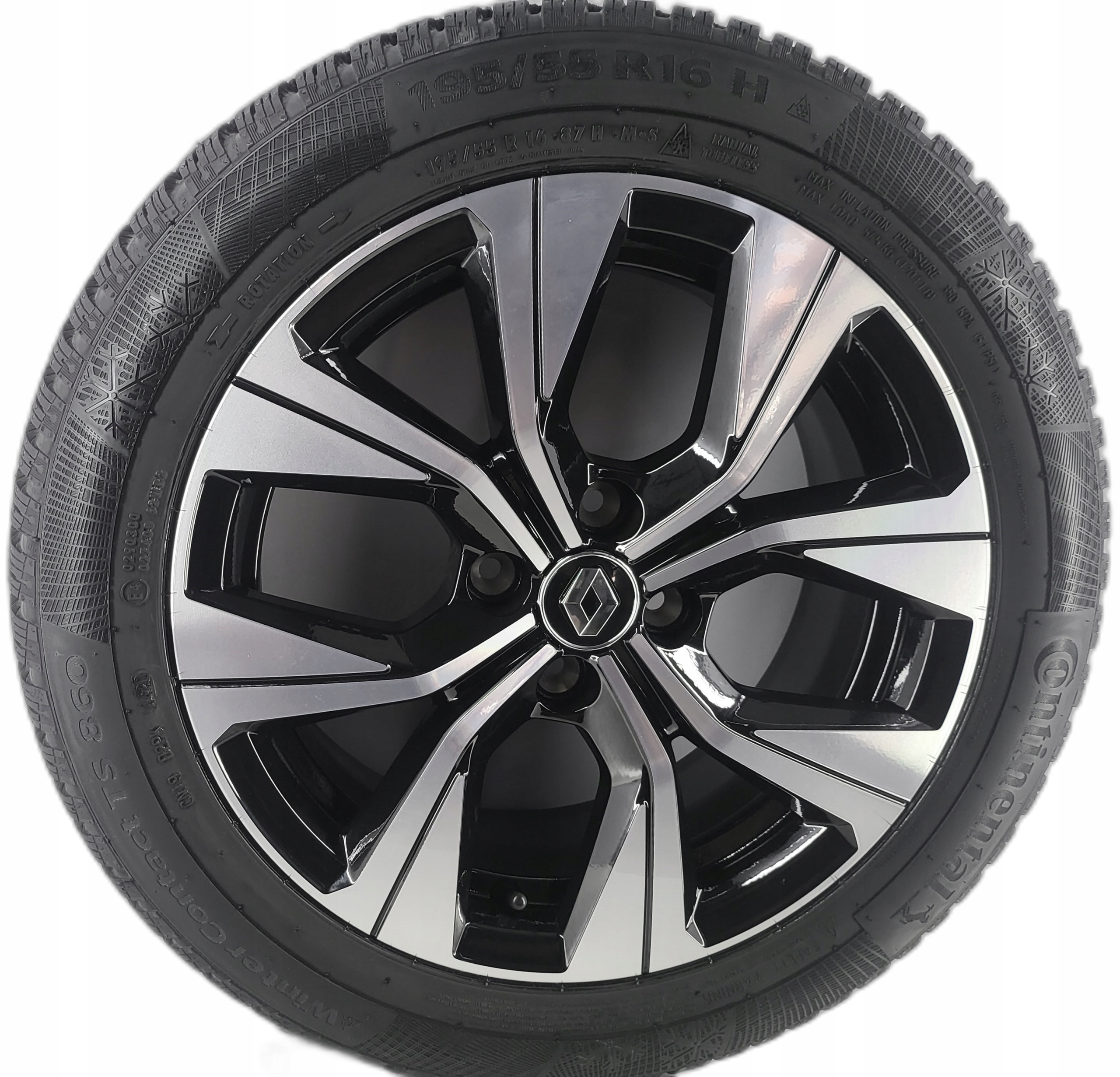 Renault clio captur 403003061r колеса зимние 16" 4x100 195/ 55r16 continental