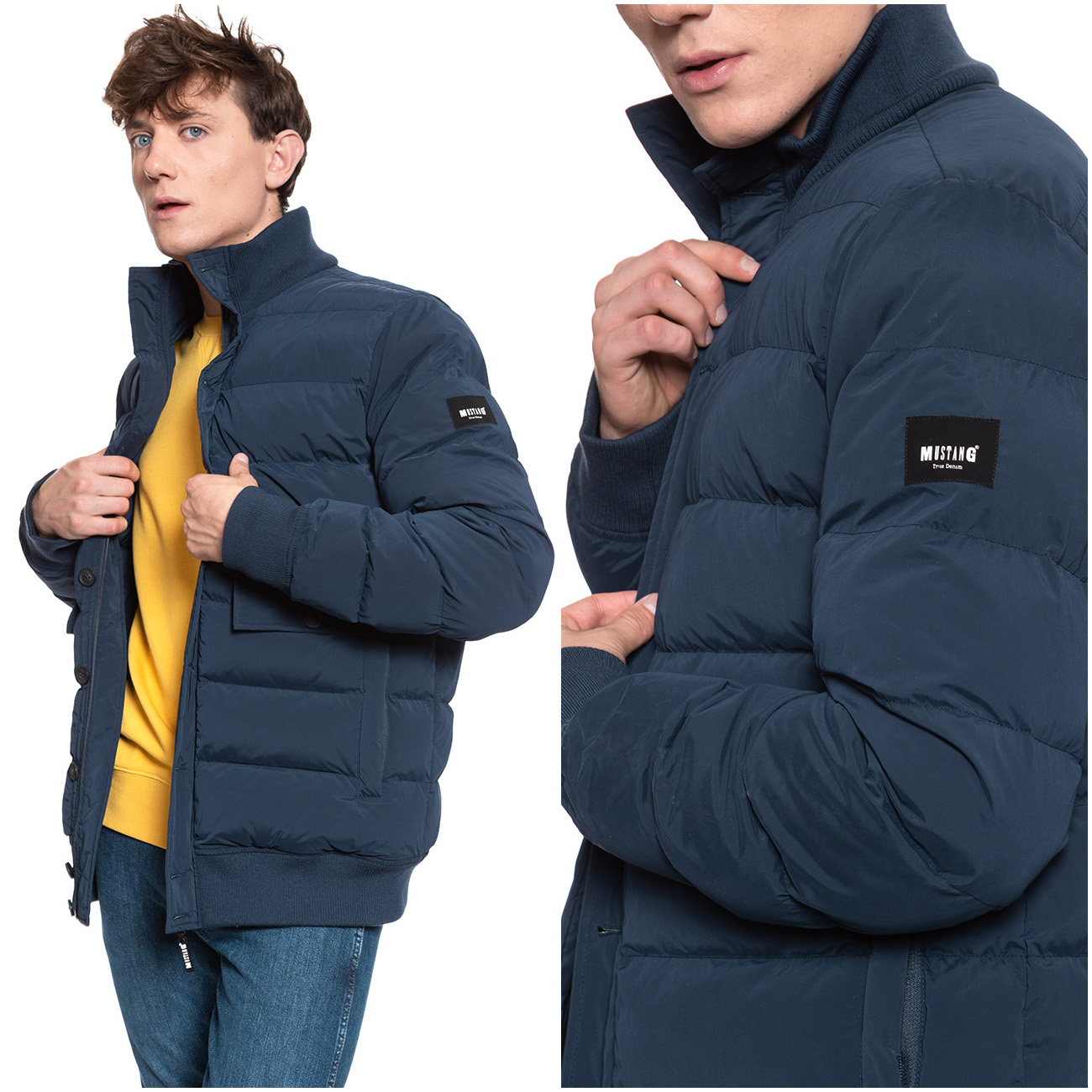 

Mustang Daniel Puffer Męska Kurtka Zimowa Logo M