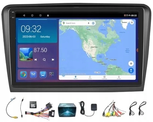 Rádio Navigácia Gps Android Škoda Superb 2008-2015 Usb Bt Carplay 4GB 64GB
