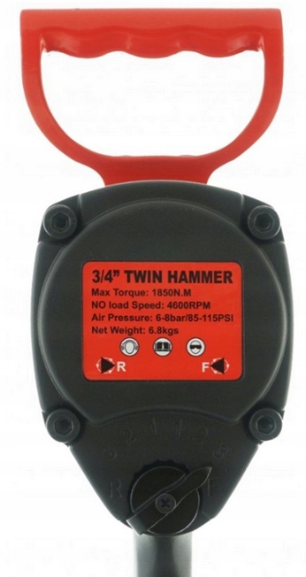 KLUCZ PNEUMATYCZNY UDAROWY DO KÓŁ 3/4 1850Nm MOCNY Prędkość obrotowa 4600 obr./min