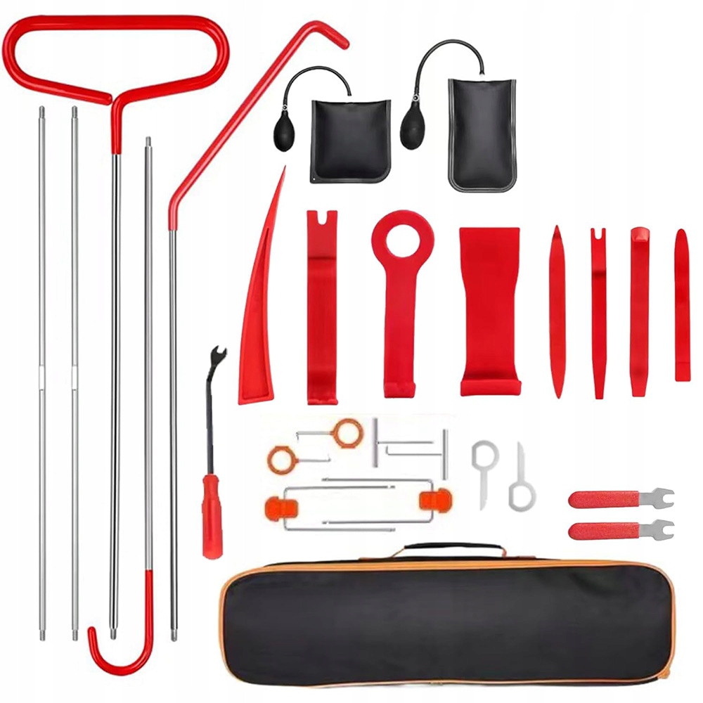 Sada pro nouzové otevírání dveří auta s polštářky a taškou