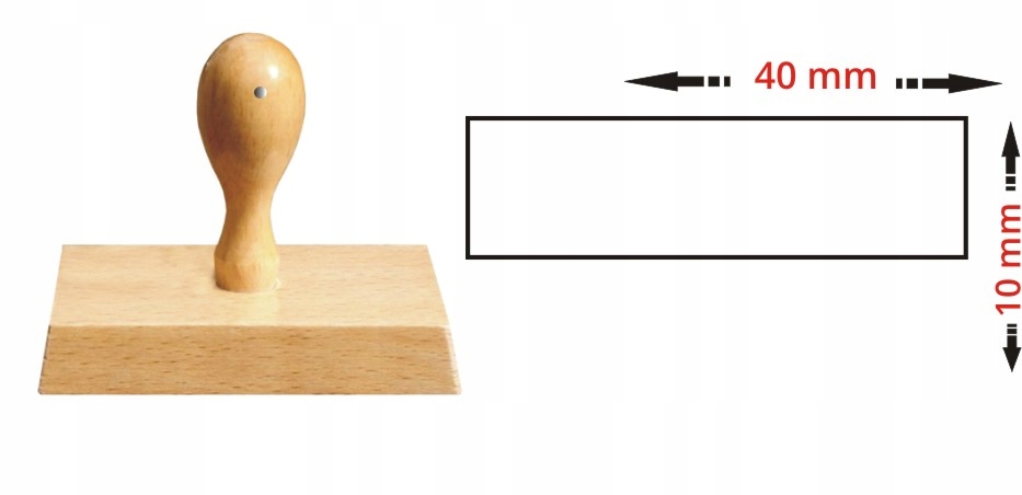 GRYF PIECZĄTKA RĘCZNA LOGO STEMPEL GRAFIKA 40x10mm